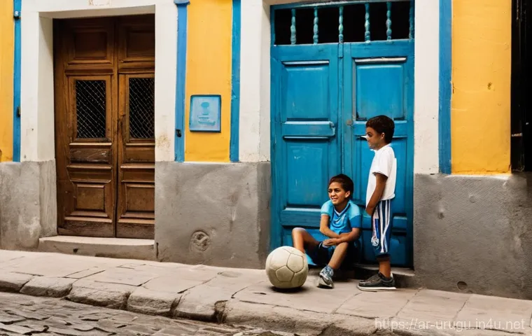 우루과이인의 성격과 생활 방식 - **A Serene Uruguayan Afternoon with Mate:**
    "A candid, sun-drenched photograph of a multi-genera...